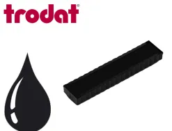 Cassette encrage trodat 6/4916b pour tampon encreur printy 4916 taille empreinte 70x10mm coloris bleu