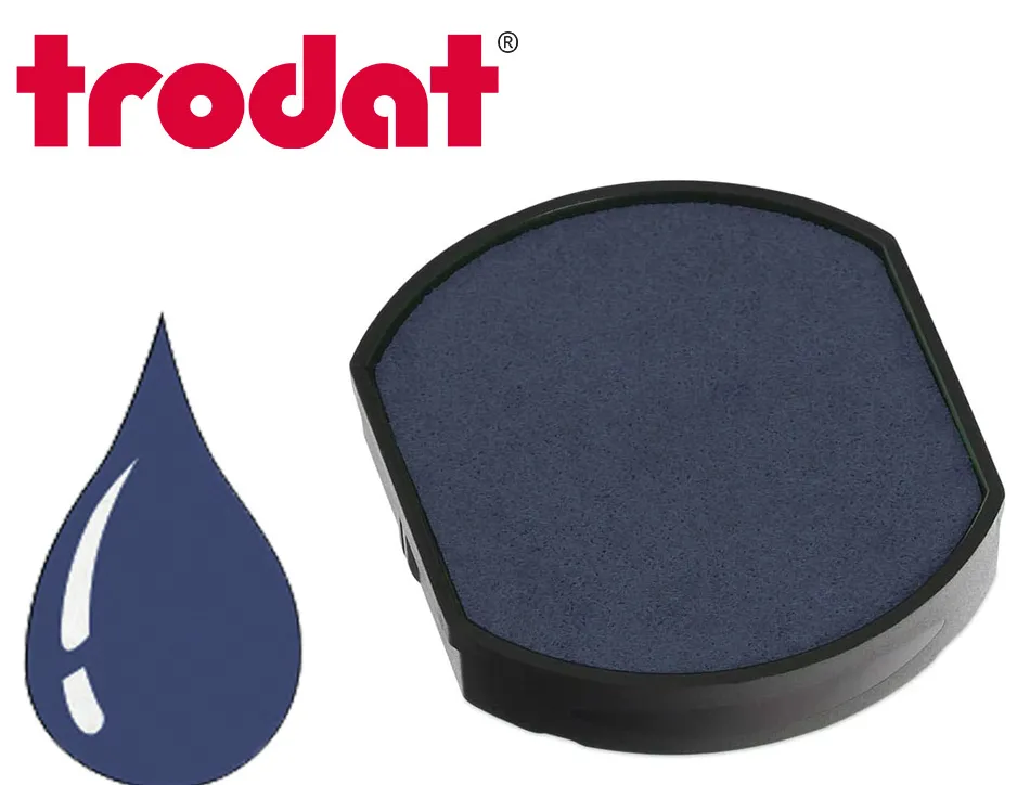 Cassette encrage trodat 6/46040b pour tampon encreur 46040/46040r/46140 coloris bleu