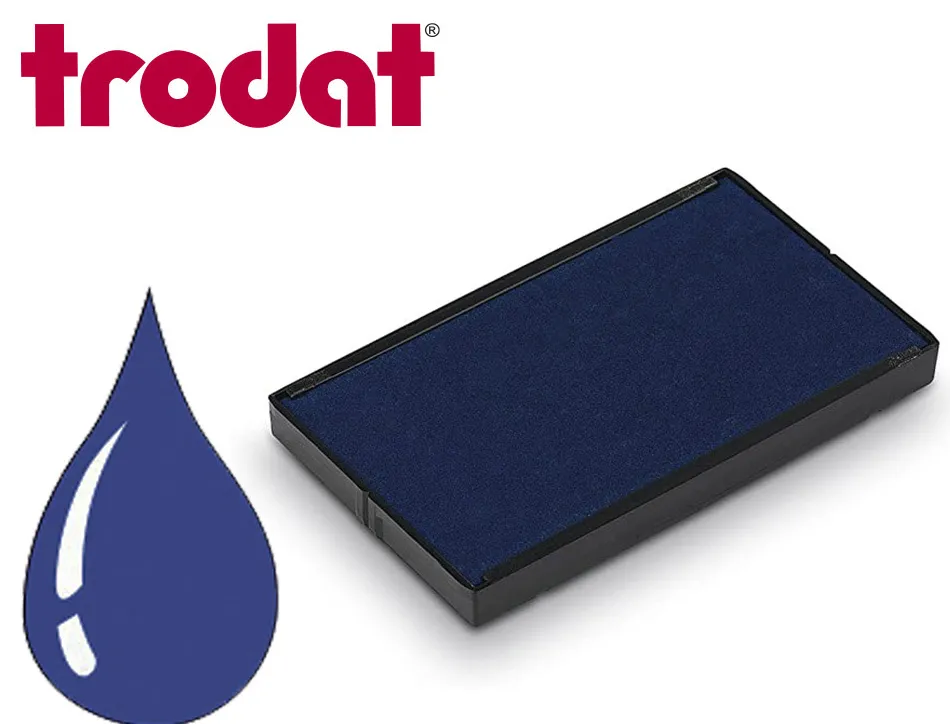 Cassette encrage trodat 6/4926b pour tampon encreur printy 4926/4926 taille empreinte 75x38mm coloris bleu