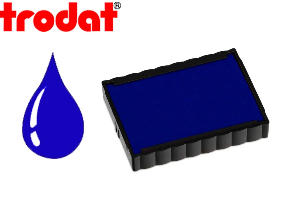 Cassette encrage trodat 6/4750b pour tampon encreur printy 4750/4755/4760 taille empreinte41x24mm coloris bleu