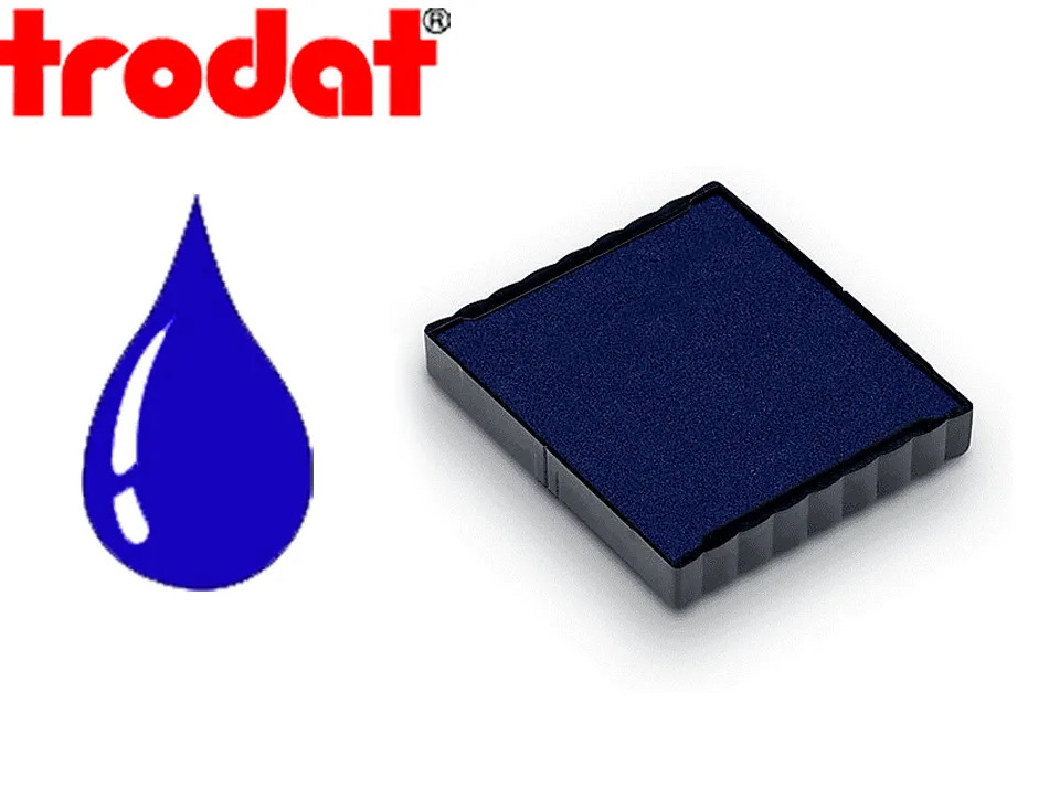 Cassette encrage trodat 6/4924b pour tampon encreur printy 4924/4724/4740/4940/ taille empreinte 40x40mm coloris bleu