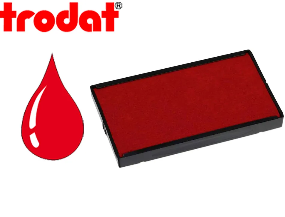 Cassette encrage trodat 6/4926c pour tampon encreur printy 4926/4726 taille empreinte 75x38mm coloris rouge