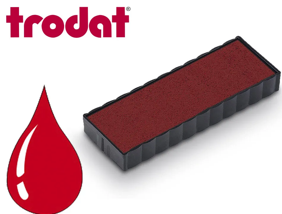 Cassette encrage trodat 6/4817c pour tampon printy 4816/4817 coloris rouge
