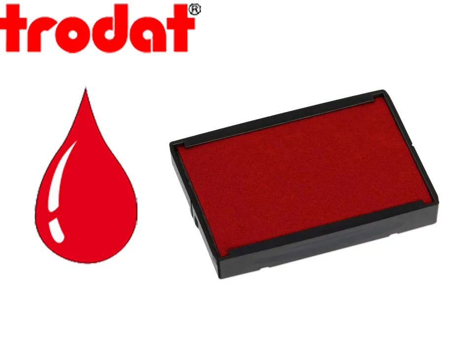 Cassette encrage trodat 6/4929c pour tampon encreur printy 4929/4729 coloris rouge