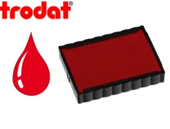 Cassette encrage trodat 6/4750c pour tampon encreur printy 4750/4755/4760 taille empreinte41x24mm coloris rouge