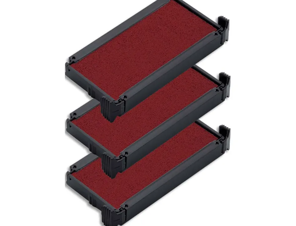 Cassette encrage trodat 6/4912c pour tampon printy 4912/4912t/4952/4992/x-print coloris rouge boite de 10 unites