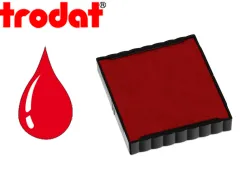 Cassette encrage trodat 6/4924c pour tampon encreur printy 4724/4740//4924/4940 taille empreinte 40x40mm coloris rouge