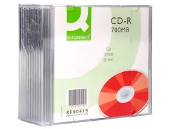 Cd-r q-connect 700mb 80min boîtier slim 10 un