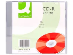 Cd-r q-connect 700mb 80min boîtier slim 10 un