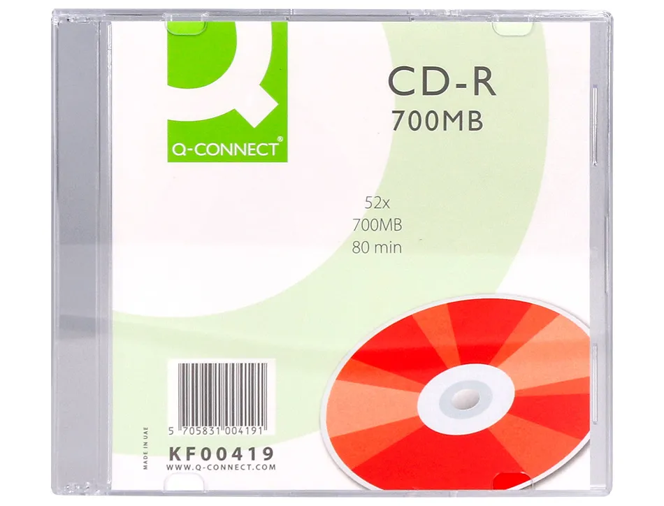 Cd-r q-connect 700mb 80min boîtier slim 10 un
