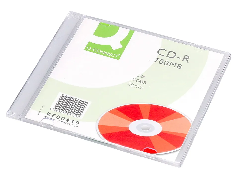 Cd-r q-connect 700mb 80min boîtier slim 10 un