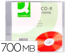 Cd-r q-connect 700mb 80min boîtier slim 10 un