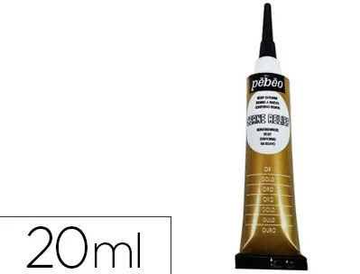 Cerne relief pébéo peinture vitrail coloris or tube 20ml