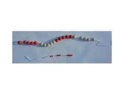 Chainettes de calcul wissner de 0 a 20 2 couleurs 20 boules rouges et blanches