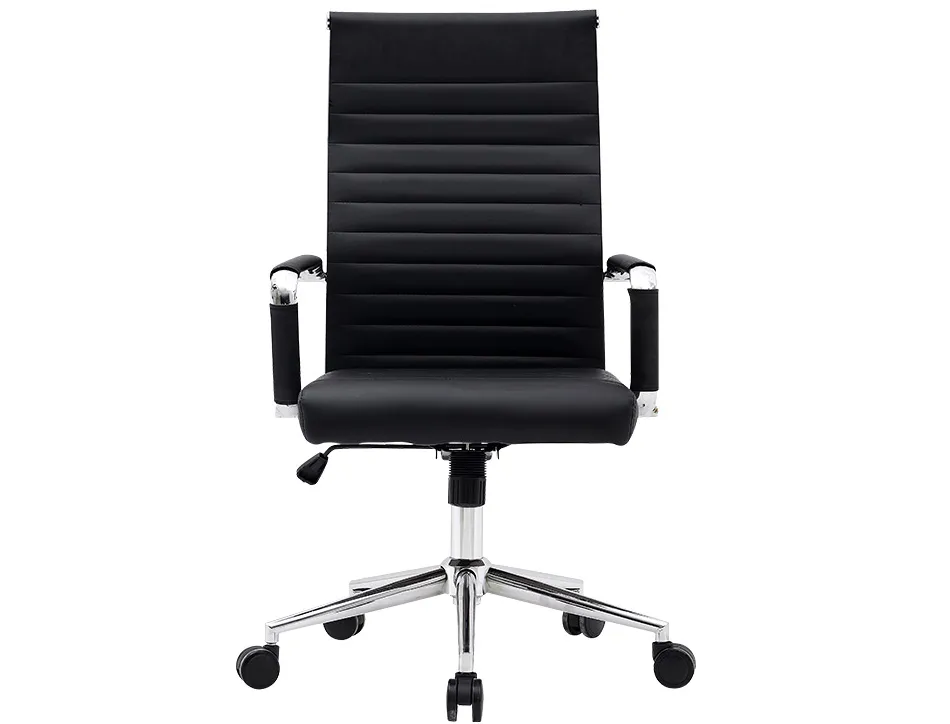 Chaise bureau q-connect bosa simil cuir base metallique haut max 1130 larg 550 prof 630mm roues premium coloris noir