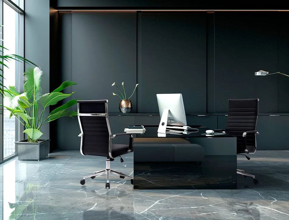 Chaise bureau q-connect bosa simil cuir base metallique haut max 1130 larg 550 prof 630mm roues premium coloris noir