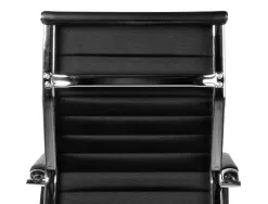 Chaise bureau q-connect bosa simil cuir base metallique haut max 1130 larg 550 prof 630mm roues premium coloris noir