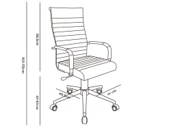 Chaise bureau q-connect bosa simil cuir base metallique haut max 1130 larg 550 prof 630mm roues premium coloris noir