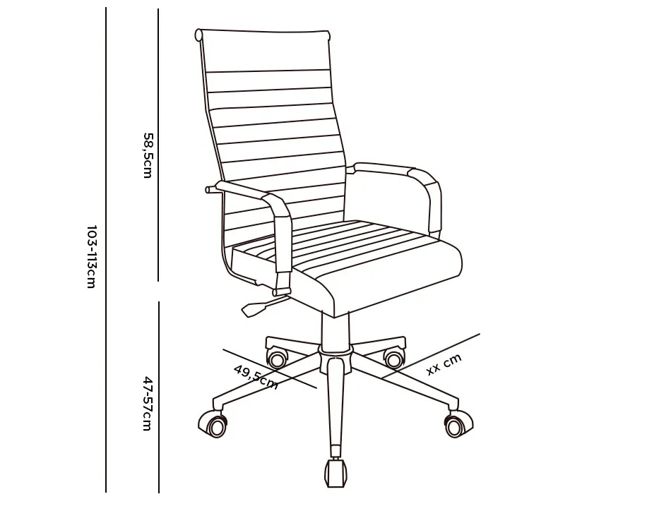 Chaise bureau q-connect bosa simil cuir base metallique haut max 1130 larg 550 prof 630mm roues premium coloris noir