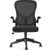 Chaise bureau q-connect rotative base nylon maille maximum supporte 130kg 910+75x550x610mm coloris noir