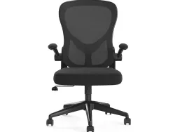 Chaise bureau q-connect rotative base nylon maille maximum supporte 130kg 910+75x550x610mm coloris noir