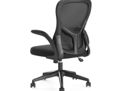 Chaise bureau q-connect rotative base nylon maille maximum supporte 130kg 910+75x550x610mm coloris noir