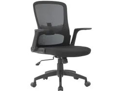 Chaise bureau q-connect rotative base nylon maille maximum supporte 130kg 910+75x550x610mm coloris noir