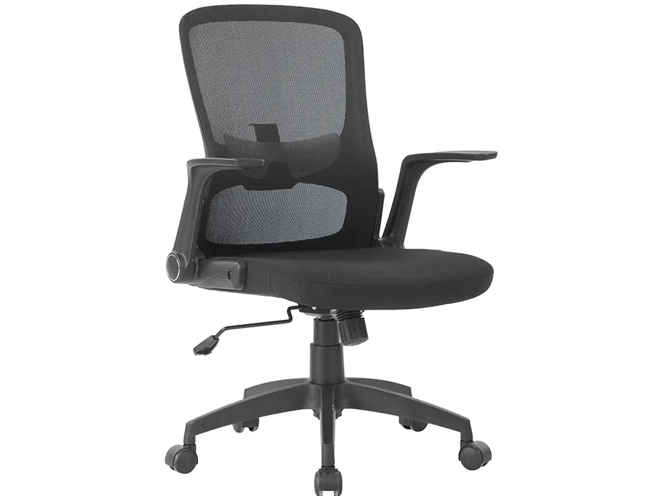 Chaise bureau q-connect rotative base nylon maille maximum supporte 130kg 910+75x550x610mm coloris noir