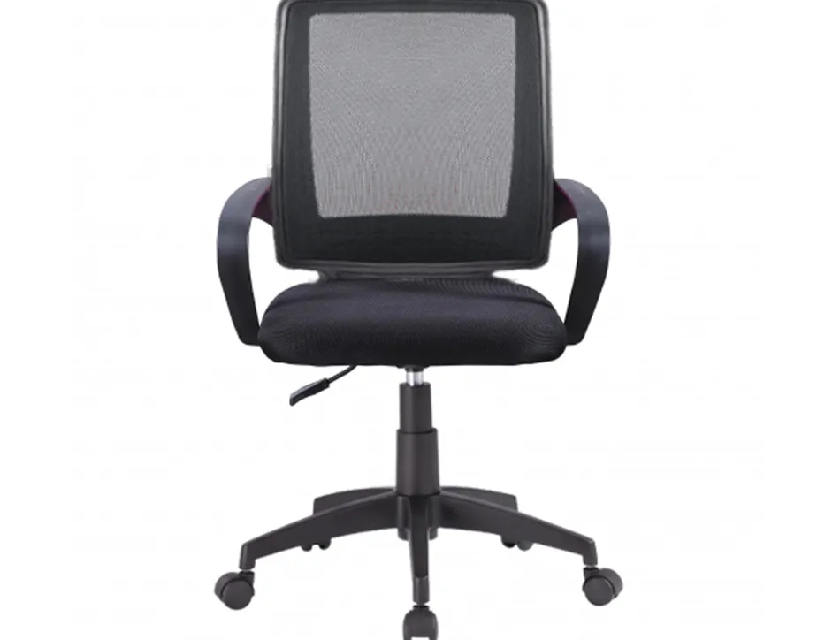 Chaise bureau q-connect rotative base nylon maille maximum supporte 120kg 900+100x560x570mm coloris noir