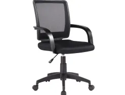 Chaise bureau q-connect rotative base nylon maille maximum supporte 120kg 900+100x560x570mm coloris noir