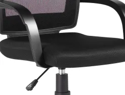 Chaise bureau q-connect rotative base nylon maille maximum supporte 120kg 900+100x560x570mm coloris noir