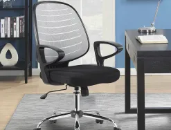 Chaise bureau q-connect rotative base metal maille maximum supporte 130kg 920+80x580x600mm coloris gris