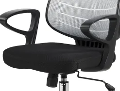 Chaise bureau q-connect rotative base metal maille maximum supporte 130kg 920+80x580x600mm coloris gris
