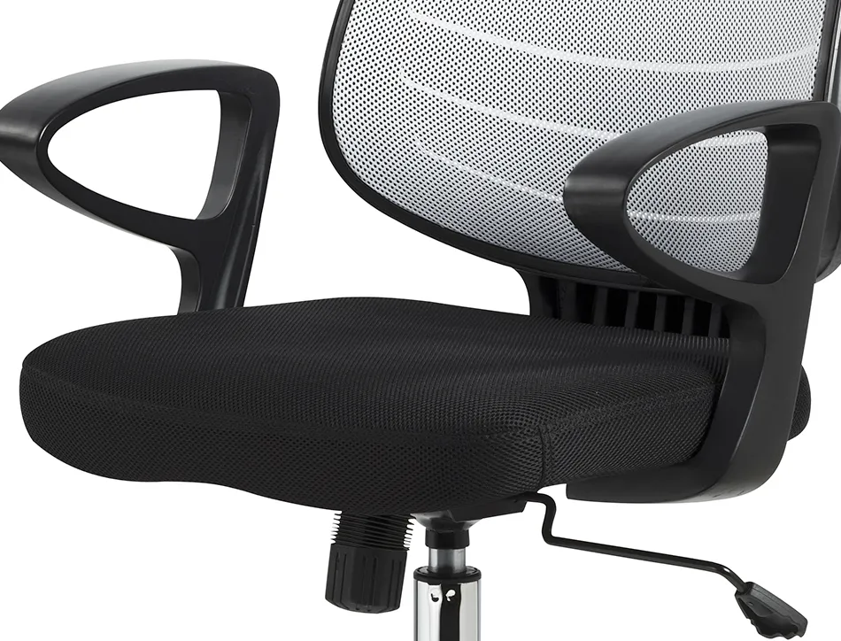 Chaise bureau q-connect rotative base metal maille maximum supporte 130kg 920+80x580x600mm coloris gris