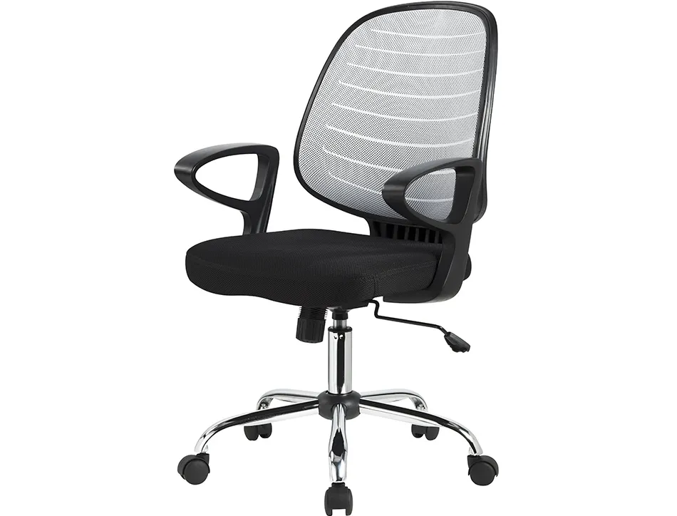 Chaise bureau q-connect rotative base metal maille maximum supporte 130kg 920+80x580x600mm coloris gris