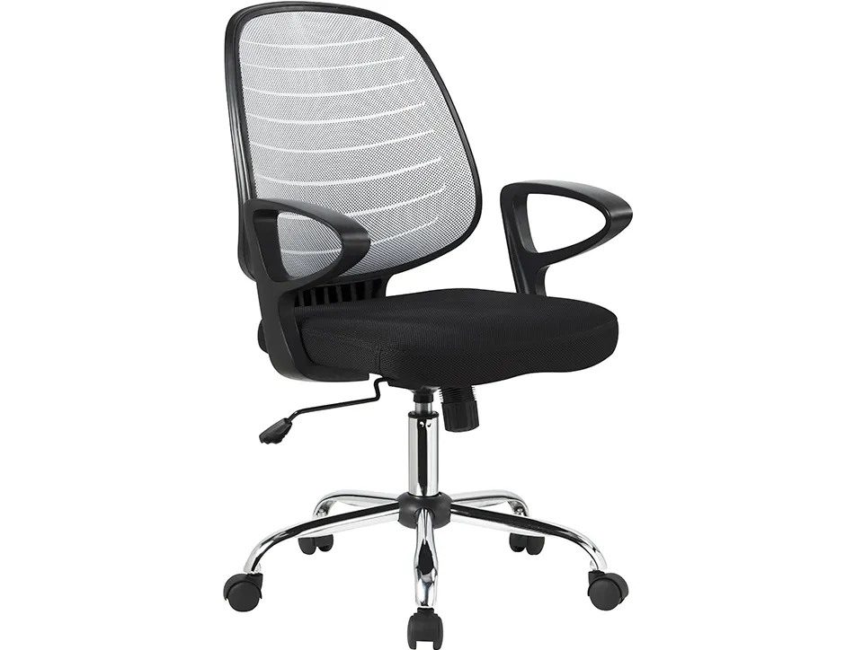 Chaise bureau q-connect rotative base metal maille maximum supporte 130kg 920+80x580x600mm coloris gris