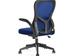 Chaise bureau q-connect rotative base nylon maille maximum supporte 130kg 910+75x550x610mm coloris bleu
