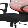 Chaise bureau q-connect rotative base metal maille maximum supporte 130kg 920+80x580x600mm rouge