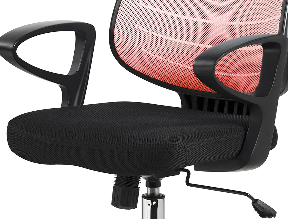 Chaise bureau q-connect rotative base metal maille maximum supporte 130kg 920+80x580x600mm rouge