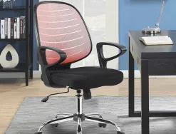 Chaise bureau q-connect rotative base metal maille maximum supporte 130kg 920+80x580x600mm rouge