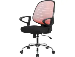 Chaise bureau q-connect rotative base metal maille maximum supporte 130kg 920+80x580x600mm rouge