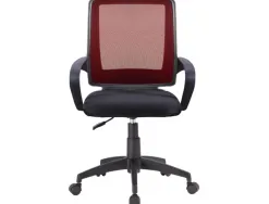 Chaise bureau q-connect rotative base nylon maille maximum supporte 120kg 900+100x560x570mm rouge