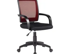 Chaise bureau q-connect rotative base nylon maille maximum supporte 120kg 900+100x560x570mm rouge