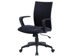 Chaise bureau q-connect rotative base metal tissu maximum supporte 130kg 895+110x550x580mm coloris noir
