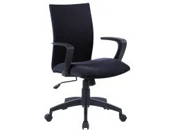 Chaise bureau q-connect rotative base metal tissu maximum supporte 130kg 895+110x550x580mm coloris noir