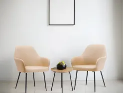Chaise confident q-connect siemione base metallique haut max 820 larg 570 prof 580 coloris marron