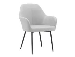 Chaise confident q-connect siemione base metallique haut max 820 larg 570 prof 580 coloris gris clair