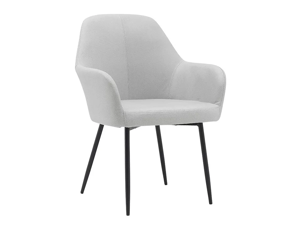 Chaise confident q-connect siemione base metallique haut max 820 larg 570 prof 580 coloris gris clair