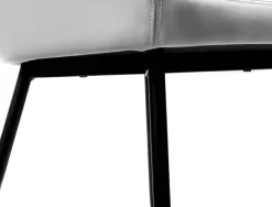 Chaise confident q-connect siemione base metallique haut max 820 larg 570 prof 580 coloris gris clair