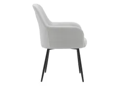 Chaise confident q-connect siemione base metallique haut max 820 larg 570 prof 580 coloris gris clair